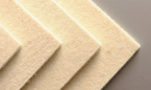 Filzplatte 100% Wolle, 20 mm, 0.40 g/cm3 - Filz